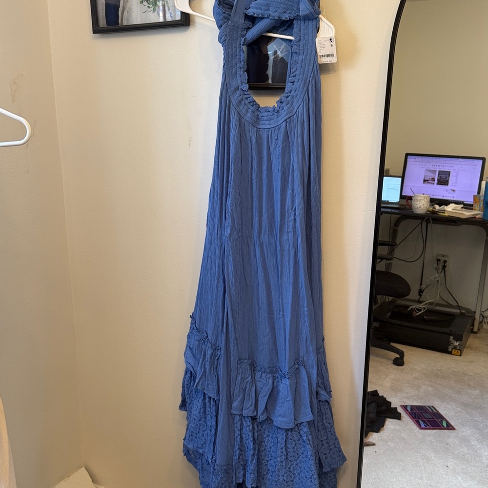 Free People Kauri‎ Maxi Blue Dress Size Small - Picture 6 of 6